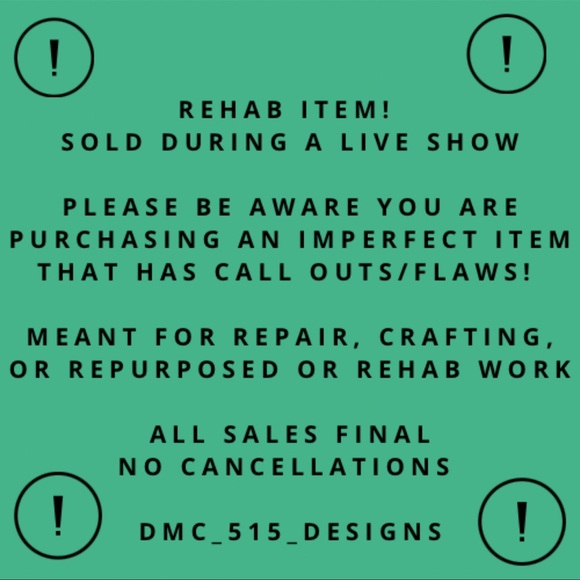 UNLISTED ITEM (REHAB ITEM) TO BE SOLD DURING A LIVE SHOW! - Picture 1 of 1